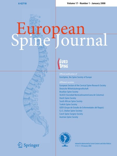 European Spine Journal cover